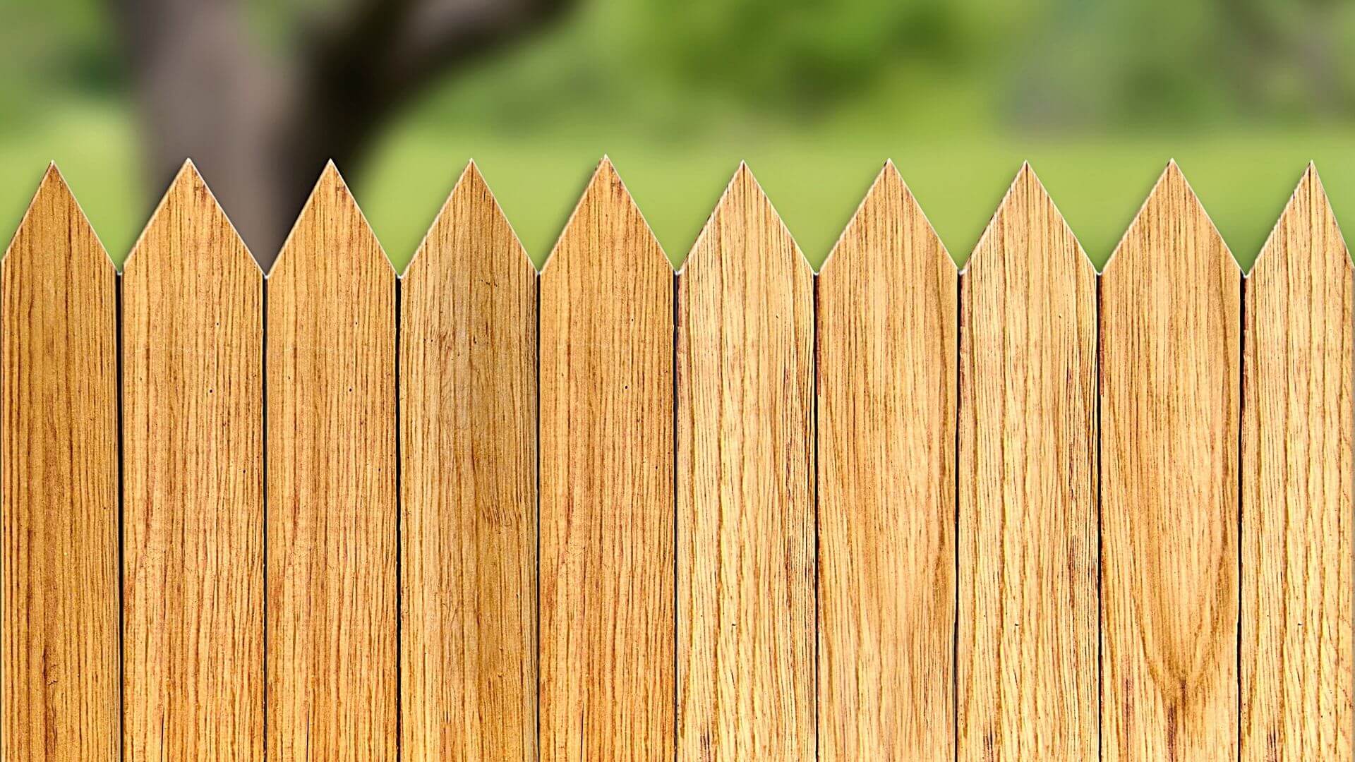 Residential wood fence